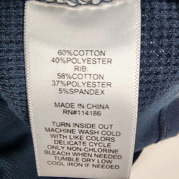 Frye and Co Mens Shirt 2XLT Night Sky Blue L/S Thermal Knit Big &Tall - Picture 7 of 7